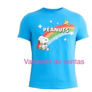 Peanuts Bright Blue Snoopy & Woodstock T-Shirt